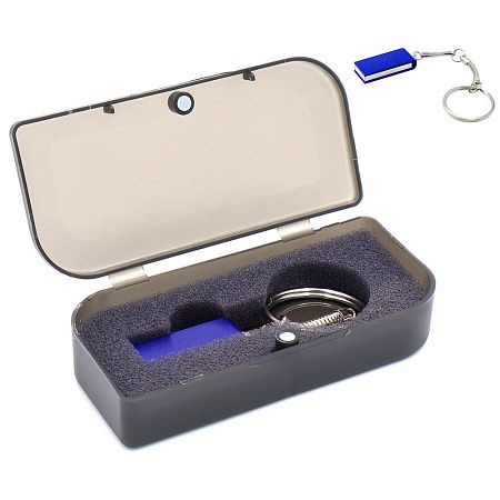 Флешка Slim 16 Гб в футляре, синяя