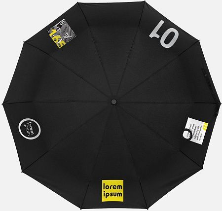 Зонт складной Cloudburst в подарочной упаковке, черный