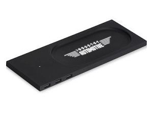 Беспроводное настольное зарядное устройство «Glide» с подсветкой, soft-touch, цвет: черный