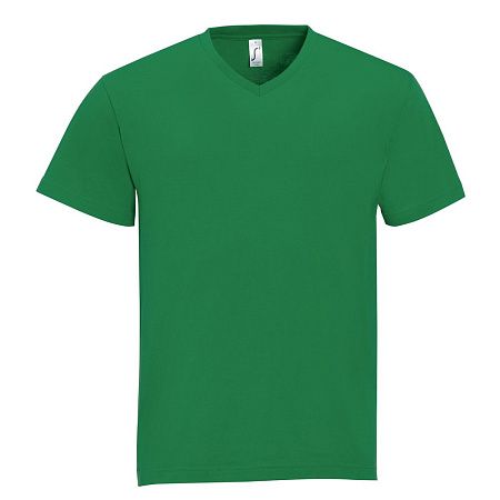 Футболка мужская с V-образным вырезом Victory 150, ярко-зеленая, размер S