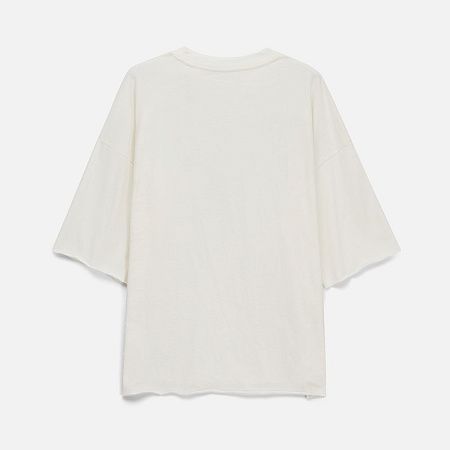 Футболка унисекс оверсайз T1, молочно-белая, размер M/L
