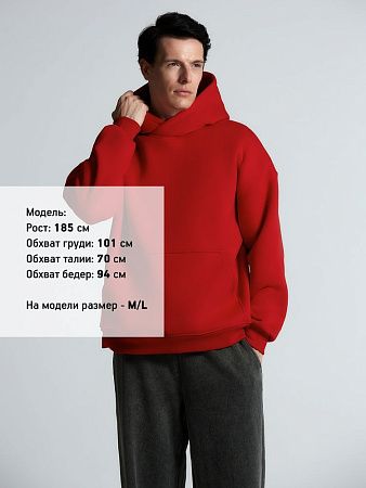 Худи Kulonga Oversize, красное, размер XS/S