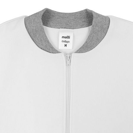 Бомбер College, молочно-белый, размер XS