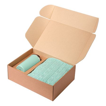 Подарочный набор Палермо, Фадо (Palermo, Fado), аква (плед, термокружка)