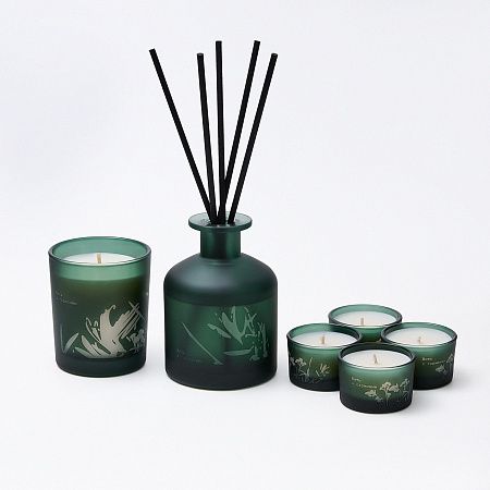 Набор ароматических свечей Сенто (Sento), зеленый