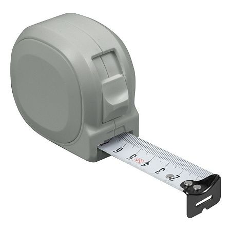 Рулетка Tools Standart, 5 метров, серая, пластиковая, с ремешком