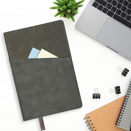 Ежедневник Smart Porta Nuba Latte А5, серый/оранжевый, недатированный, в твердой обложке