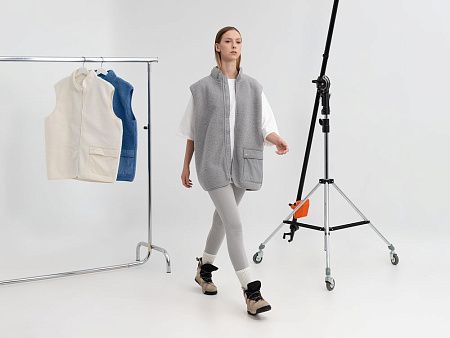 Жилет унисекс Oblako, светло-серый, размер XS/S