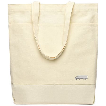 Сумка для покупок JETTA 325 г/м² с шильдом - фура, натуральный