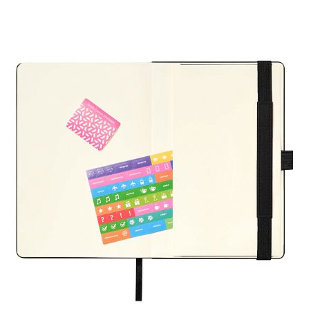 Ежедневник Альфа (Alpha) недатированный, черный/бежевый