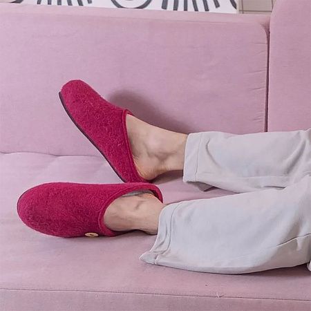 Домашние валенки Step, розовые (вереск), размер 45