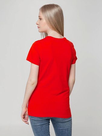 Футболка женская T-bolka Lady, красная, размер L