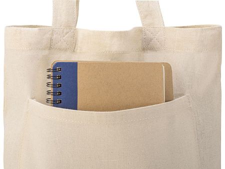 Cумка «Clip» из хлопка 340 г/м2 с застежкой из экокожи