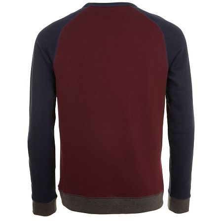 Толстовка унисекс Sandro, бордовая с темно-синим, размер XS