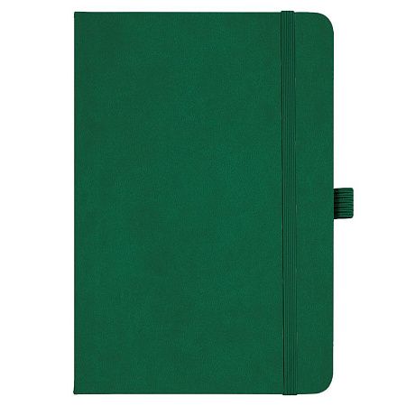 Блокнот Forest  Alfa Polo Latte А5, недатированный, в твердой обложке, с резинкой и петлей для ручки, зеленый