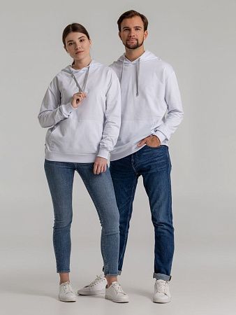 Толстовка с капюшоном Unit Kirenga, белая, размер 4XL