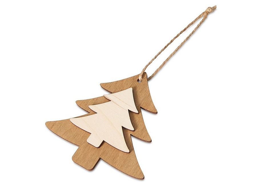 Деревянная подвеска на елку «Firtree»