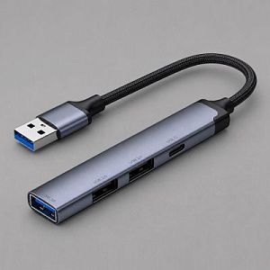 USB-хаб USB-A 3.0 + 2xUSB-A 2.0 + USB-C