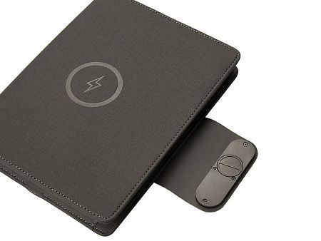 Подарочный набор «Twilight»: органайзер А5 с беспроводной зарядкой и металлическая шариковая ручка со светящимся логотипом