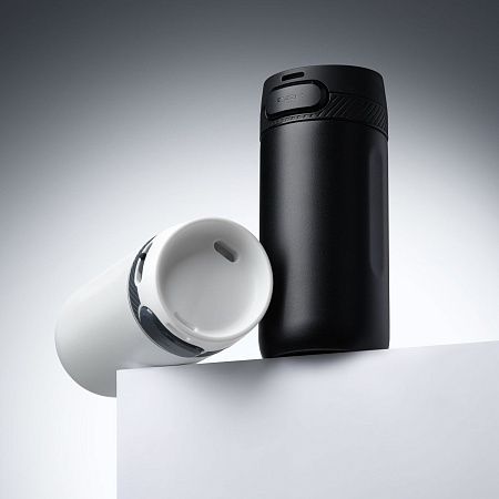 Термокружка вакуумная Толедо (Toledo), черная глянцевая