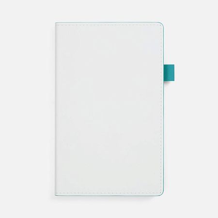 Ежедневник White Shall, недатированный, бело-бирюзовый