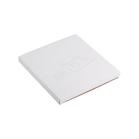 Настольная подставка с беспроводным зарядным устройством, переработанная кожа/бамбук