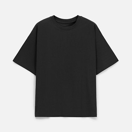 Футболка унисекс оверсайз T3, черная, размер XS/S