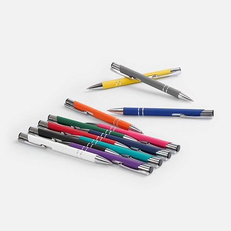 Ручка шариковая Keskus Soft Touch, оранжевая