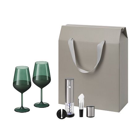 Подарочный набор Emerald, Vintaro (2 бокала + набор для вина)