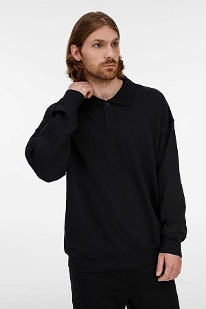 Свитшот оверсайз унисекс S6, черный, размер XS/S