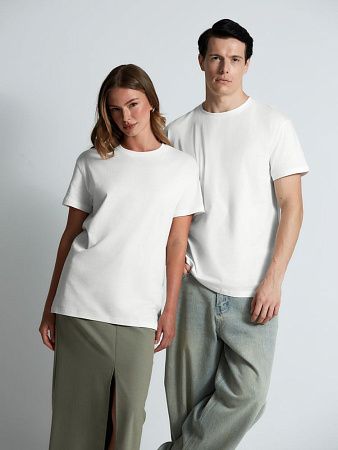 Футболка унисекс T-Bolka 160, белая (белоснежная), размер L