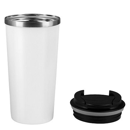 Термокружка вакуумная Палермо (Palermo), белая, гладкое покрытие