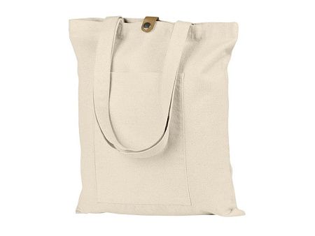 Cумка «Clip» из хлопка 340 г/м2 с застежкой из экокожи