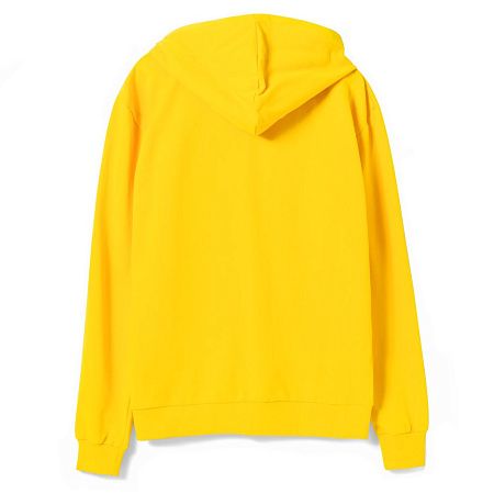 Толстовка на молнии с капюшоном Unit Siverga, желтая, размер 4XL