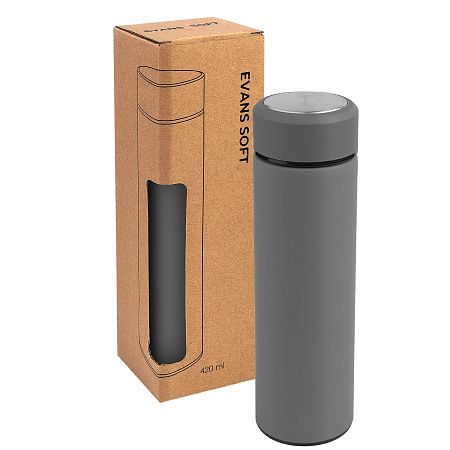 Термос EVANS SOFT 420мл. Серый 6200.23