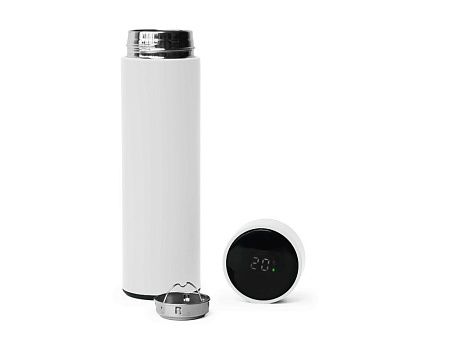 Термос FAMILY MARK LED, индикатор, soft touch