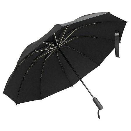 Зонт складной автоматический обратного сложения Forest Lotus Reverse, чёрный