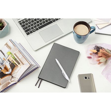 Ежедневник Flexy Milano B6, серый, недатированный, в гибкой обложке