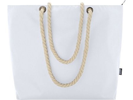 Пляжная сумка-холодильник Panama GRS из переработанных материалов с ручками-шнурками