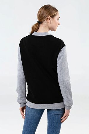 Бомбер College, черный, размер XS