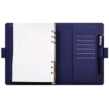 Ежедневник в суперобложке на кольцах Country Diplomat Rich А5+, недатированный, темно-синий