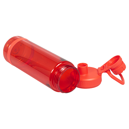 Бутылка для воды Oslo, 700 мл, пластиковая, с силиконовым кольцом, красная