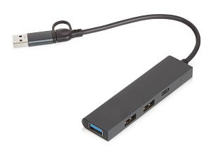USB-хаб «Command» с коннектором 2-в-1 USB-C и USB-A, 2.0/3.0