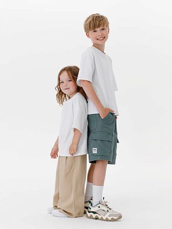 Футболка детская оверсайз Teezer, белая, размер 6 лет (110-116 см)