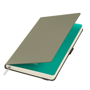 Ежедневник Альфа (Alpha) недатированный, бирюзовый/серый