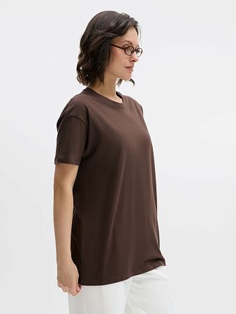Футболка унисекс Regent 150, темно-коричневая (шоколад), размер L