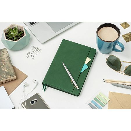 Ежедневник Flexy Smart Combi Daphne А5, зеленый, недатированный, в гибкой обложке