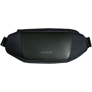 Сумка кросс-боди FlipSling, черная с зеленым