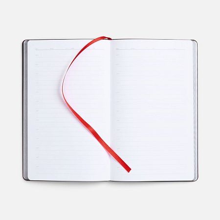 Ежедневник Trait, недатированный, черный с красным