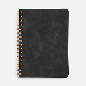 Ежедневник Spiral, недатированный, черный